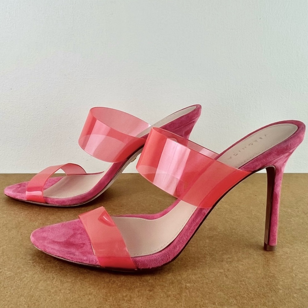 NEW VERONICA BEARD PINK SUEDE HEELS - Picture 8 of 12
